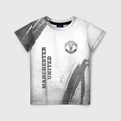 Детская футболка Manchester United - white gradient вертикально