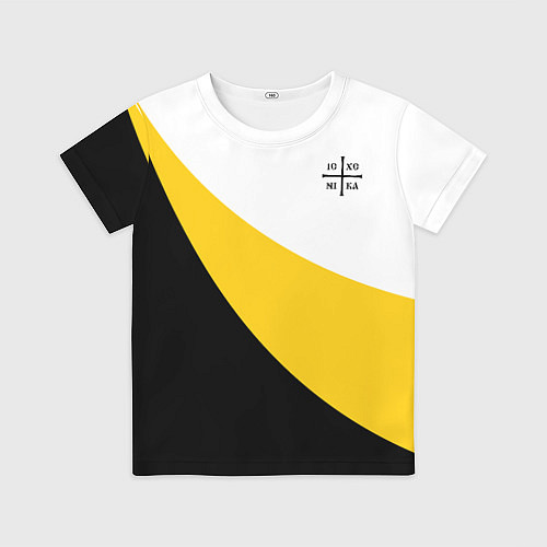 Детская футболка Сокрушу пред ним врагов его малая черная Ника Нико / 3D-принт – фото 1