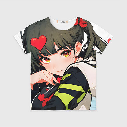 Детская футболка Манга портрет / 3D-принт – фото 1