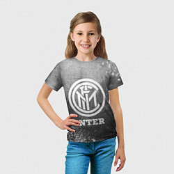 Футболка детская Inter - grey gradient, цвет: 3D-принт — фото 2