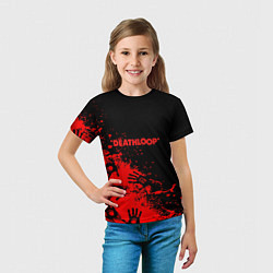 Футболка детская Deathloop руки краска, цвет: 3D-принт — фото 2