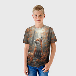 Футболка детская Умилительная лиса, цвет: 3D-принт — фото 2