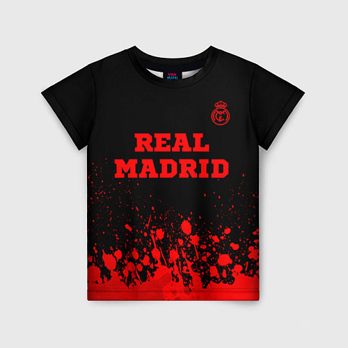 Детская футболка Real Madrid - red gradient посередине / 3D-принт – фото 1