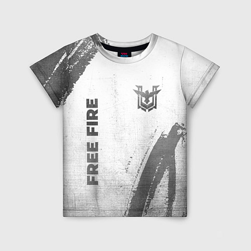 Детская футболка Free Fire - white gradient вертикально / 3D-принт – фото 1