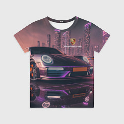 Детская футболка Porshe neon city