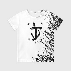 Футболка детская Doom logo краски чёрные, цвет: 3D-принт