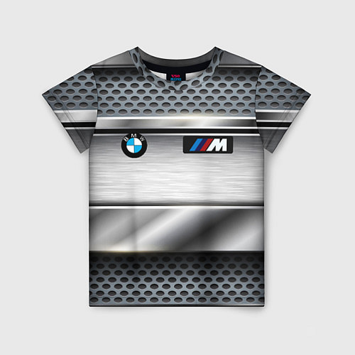 Детская футболка BMW metal texture / 3D-принт – фото 1