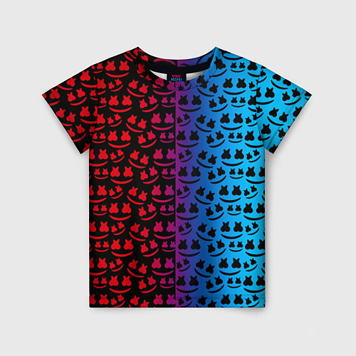 Детская футболка Marshmello gradient / 3D-принт – фото 1