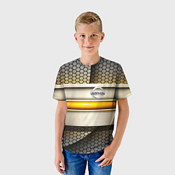 Футболка детская Nissan sport avto metal, цвет: 3D-принт — фото 2