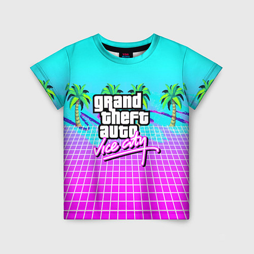 Детская футболка Vice city tropic collection / 3D-принт – фото 1