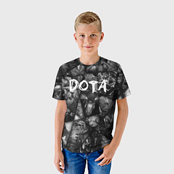 Футболка детская Dota 2 - мозаика из персонажей игры, цвет: 3D-принт — фото 2