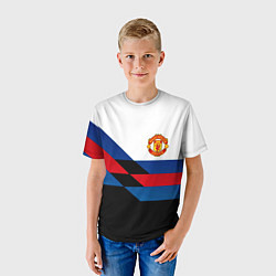 Футболка детская Манчестер Юнайтед спорт текстура, цвет: 3D-принт — фото 2