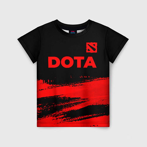 Детская футболка Dota - red gradient посередине / 3D-принт – фото 1