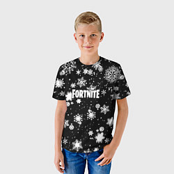 Футболка детская Fortnite winter snow, цвет: 3D-принт — фото 2