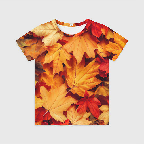 Детская футболка Осенние кленовые листья / 3D-принт – фото 1
