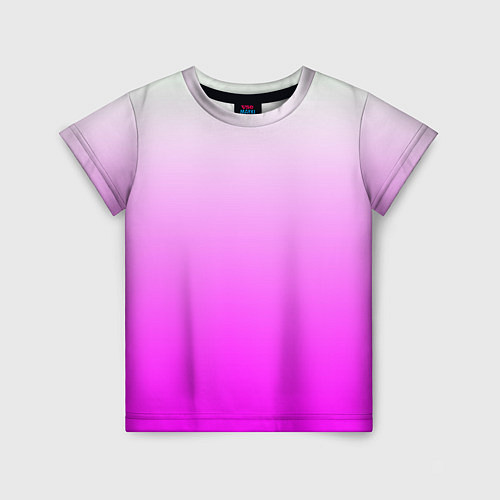 Детская футболка Gradient color pink / 3D-принт – фото 1