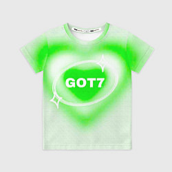 Футболка детская Got7 сердце, цвет: 3D-принт