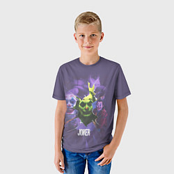 Футболка детская Джокер - осколки, цвет: 3D-принт — фото 2