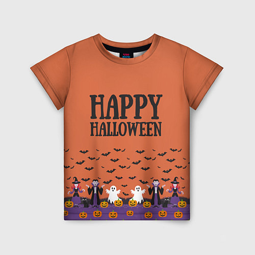 Детская футболка Happy Halloween pattern / 3D-принт – фото 1