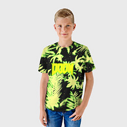 Футболка детская Doom тропический стиль кислота, цвет: 3D-принт — фото 2