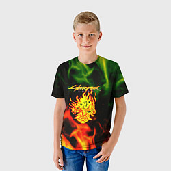 Футболка детская Cyberpunk 2077 fere steel, цвет: 3D-принт — фото 2