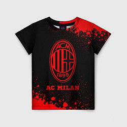 Футболка детская AC Milan - red gradient, цвет: 3D-принт