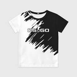 Футболка детская CSGO белые краски, цвет: 3D-принт