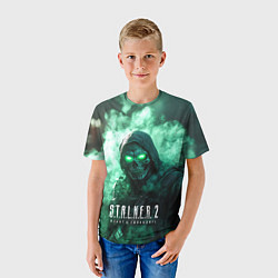 Футболка детская Stalker 2 череп с зелеными глазами, цвет: 3D-принт — фото 2