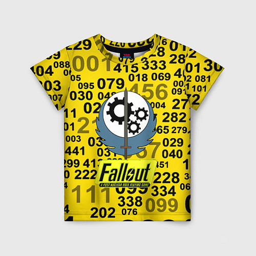 Детская футболка Fallout pattern symbol / 3D-принт – фото 1