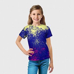 Футболка детская Брызги красок фильтр, цвет: 3D-принт — фото 2