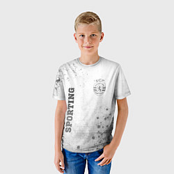 Футболка детская Sporting - white gradient вертикально, цвет: 3D-принт — фото 2