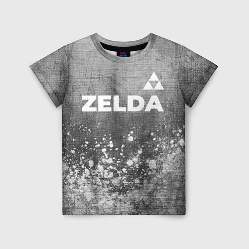 Детская футболка Zelda - grey gradient посередине / 3D-принт – фото 1