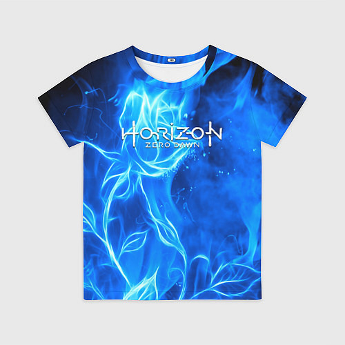 Детская футболка Horizon zero dawn flower / 3D-принт – фото 1