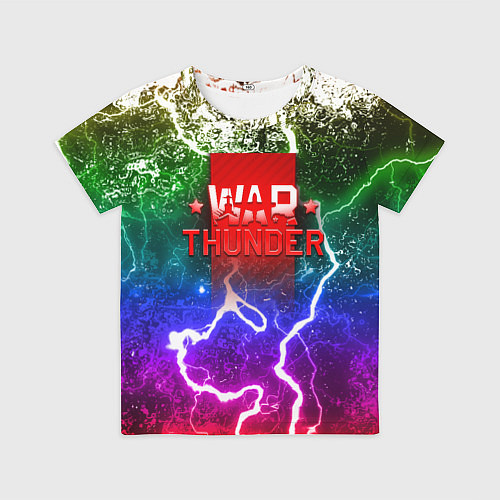 Детская футболка Wartunder неоновые брызги красок / 3D-принт – фото 1