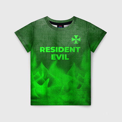 Детская футболка Resident Evil - green gradient посередине / 3D-принт – фото 1