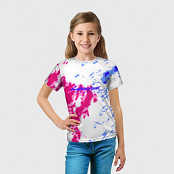 Футболка детская Cyberpunk 2077 неоновые краски, цвет: 3D-принт — фото 2