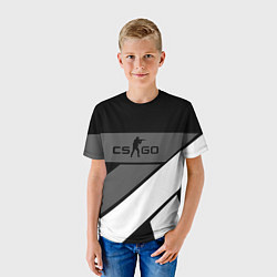 Футболка детская Counter strike geometry steel, цвет: 3D-принт — фото 2