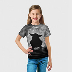 Футболка детская Звездное небо - Беби Йода, цвет: 3D-принт — фото 2