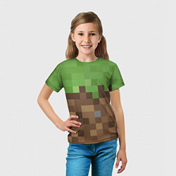 Футболка детская Earth - Minecraft, цвет: 3D-принт — фото 2