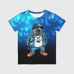 Футболка детская Голубь гангстер, цвет: 3D-принт