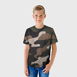 Футболка детская Армейский камуфляж, цвет: 3D-принт — фото 2