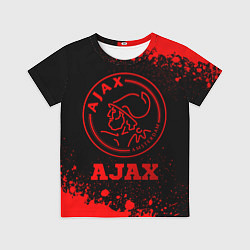 Футболка детская Ajax - red gradient, цвет: 3D-принт