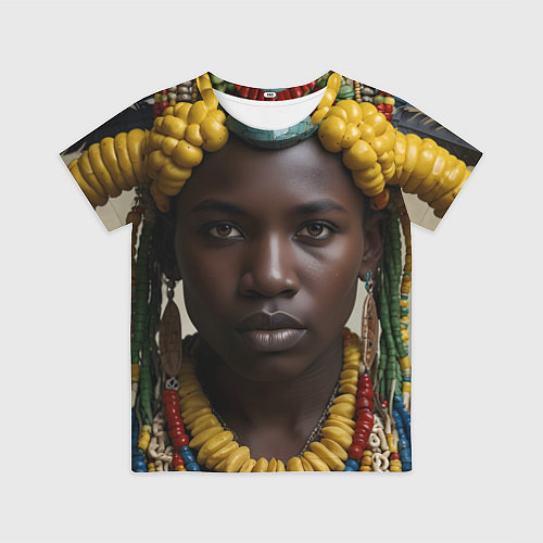 Детская футболка Африканец искусство / 3D-принт – фото 1