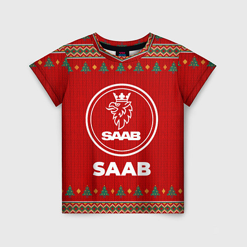 Детская футболка Saab new year / 3D-принт – фото 1