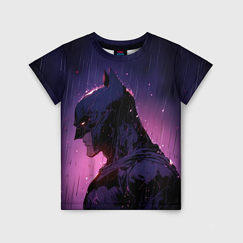 Детская футболка Batman - Neon rain / 3D-принт – фото 1