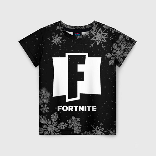 Детская футболка Снежный Fortnite / 3D-принт – фото 1