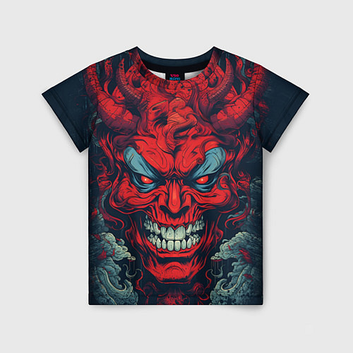 Детская футболка Red demon Oni / 3D-принт – фото 1