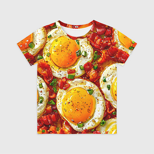 Детская футболка Яичница-глазунья / 3D-принт – фото 1
