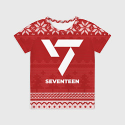 Футболка детская Новогодний Seventeen, цвет: 3D-принт