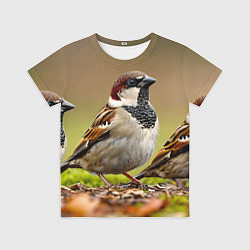Футболка детская Воробей, цвет: 3D-принт